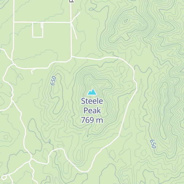 Map of Steele Peak