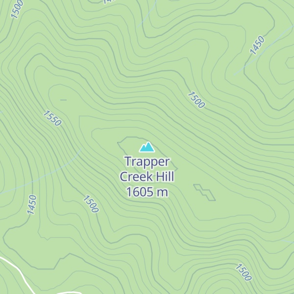 Map of Trapper Creek Hill
