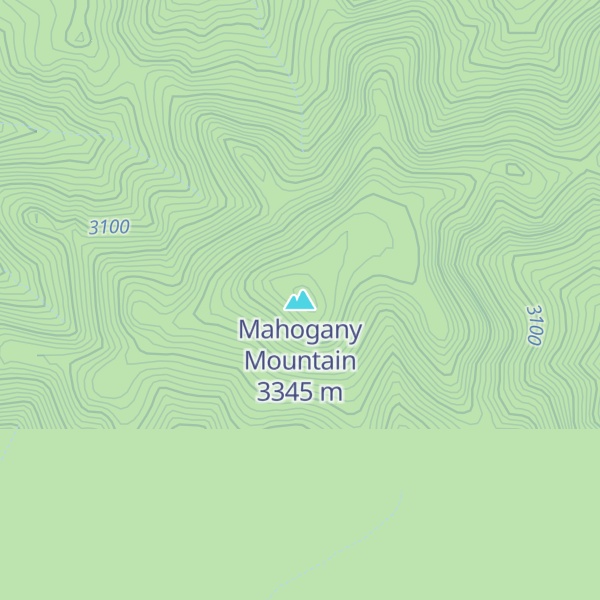 Map of Mahogany Mountain