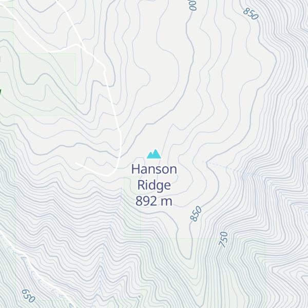 Map of Hanson Ridge