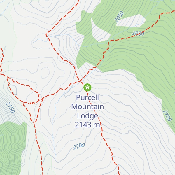 Map of Purcell Mountain Lodge