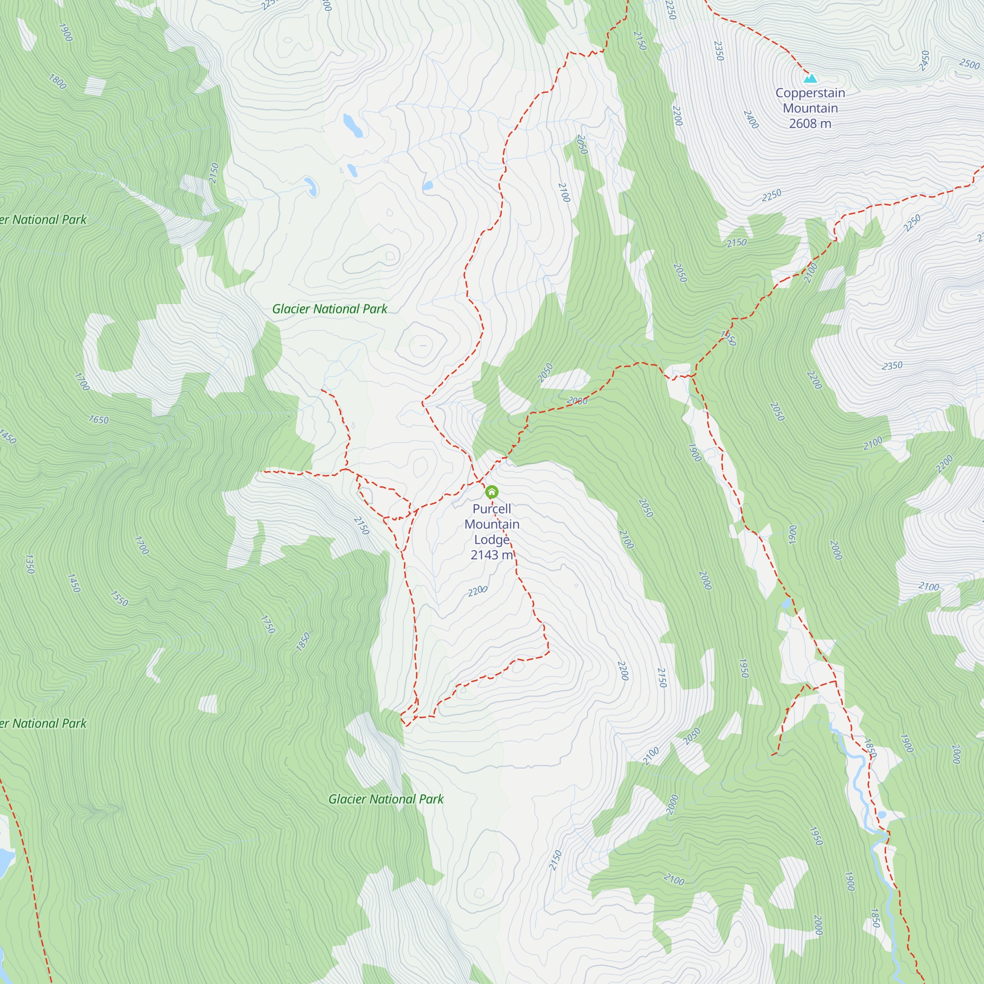 Purcell Mountain Lodge map