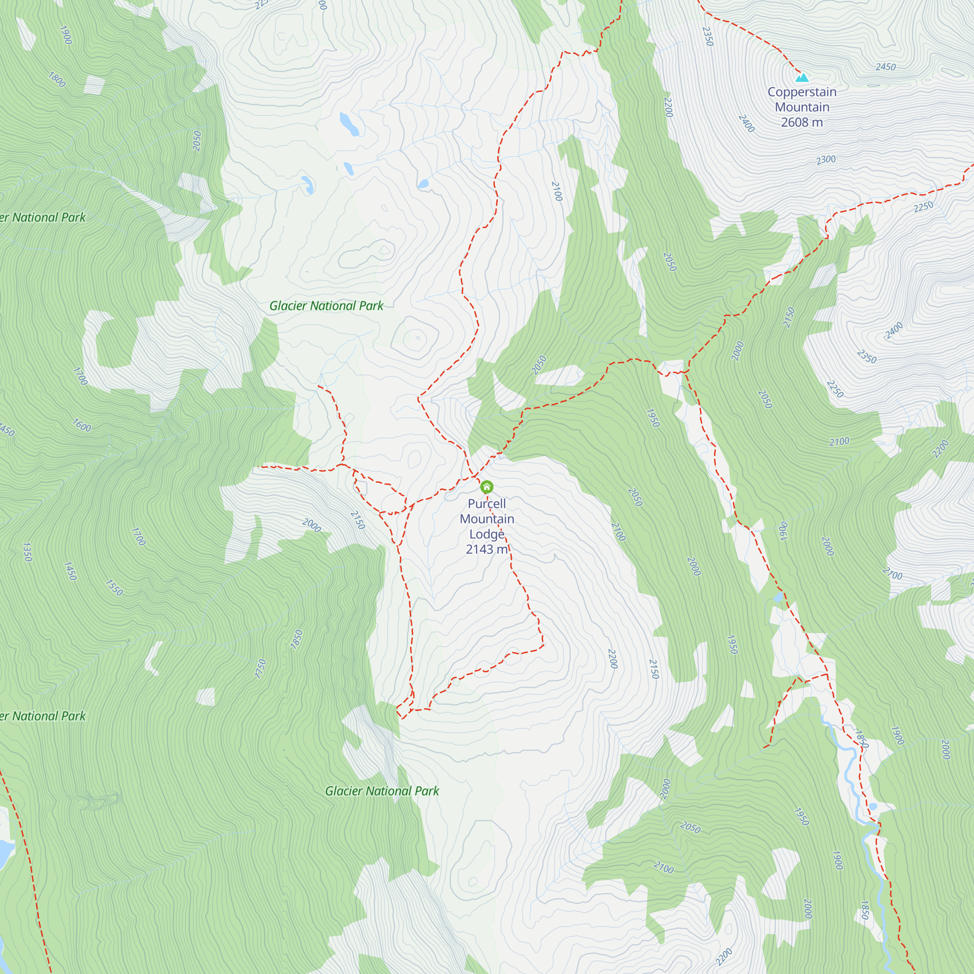 Purcell Mountain Lodge map