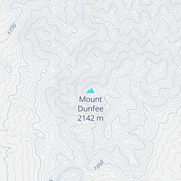 Map of Mount Dunfee