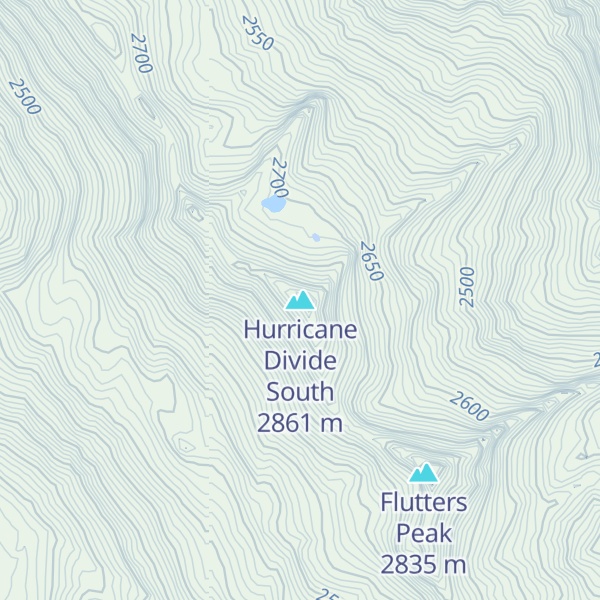Map of Hurricane Divide South