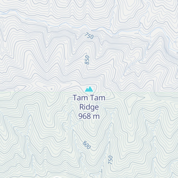 Map of Tam Tam Ridge