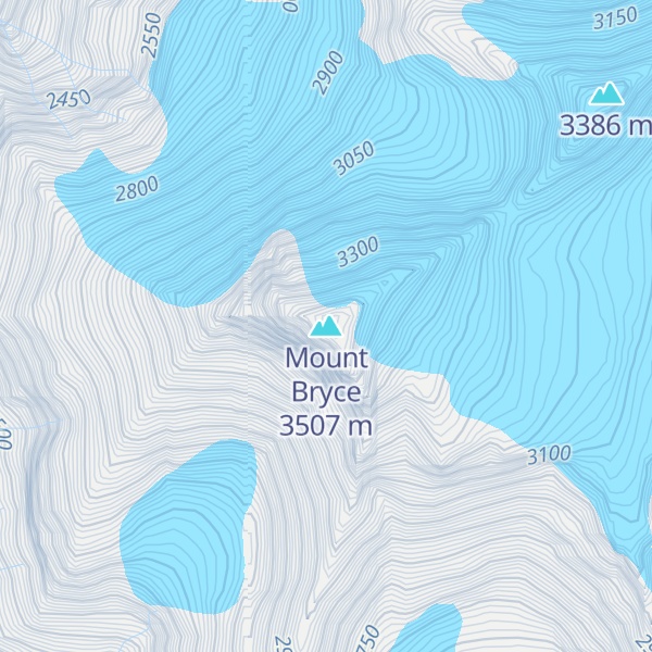 Map of Mount Bryce