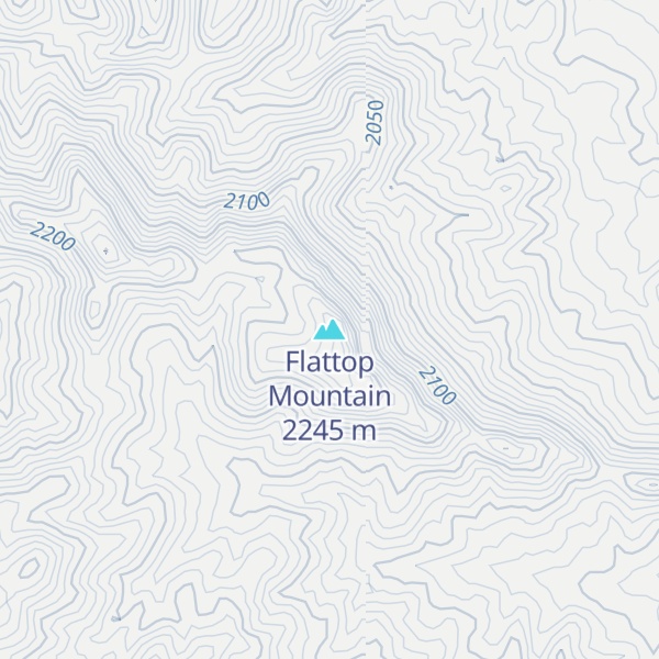 Map of Flattop Mountain