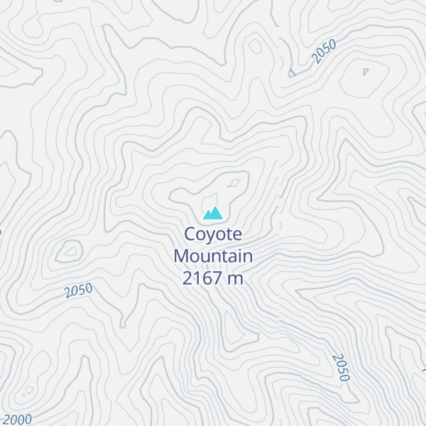 Map of Coyote Mountain