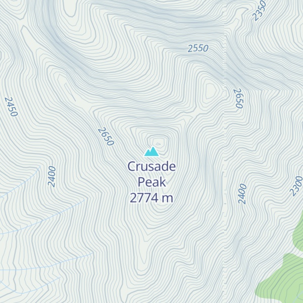 Map of Crusade Peak