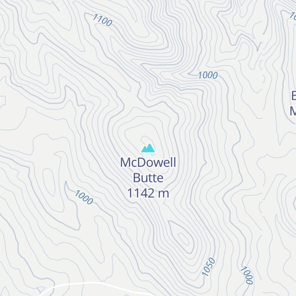 Map of McDowell Butte