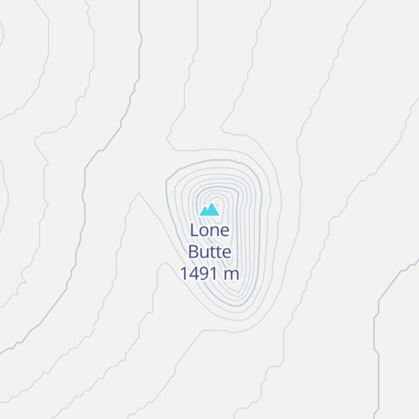 Map of Lone Butte