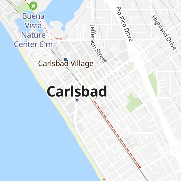 Map of Carlsbad Visitors Center