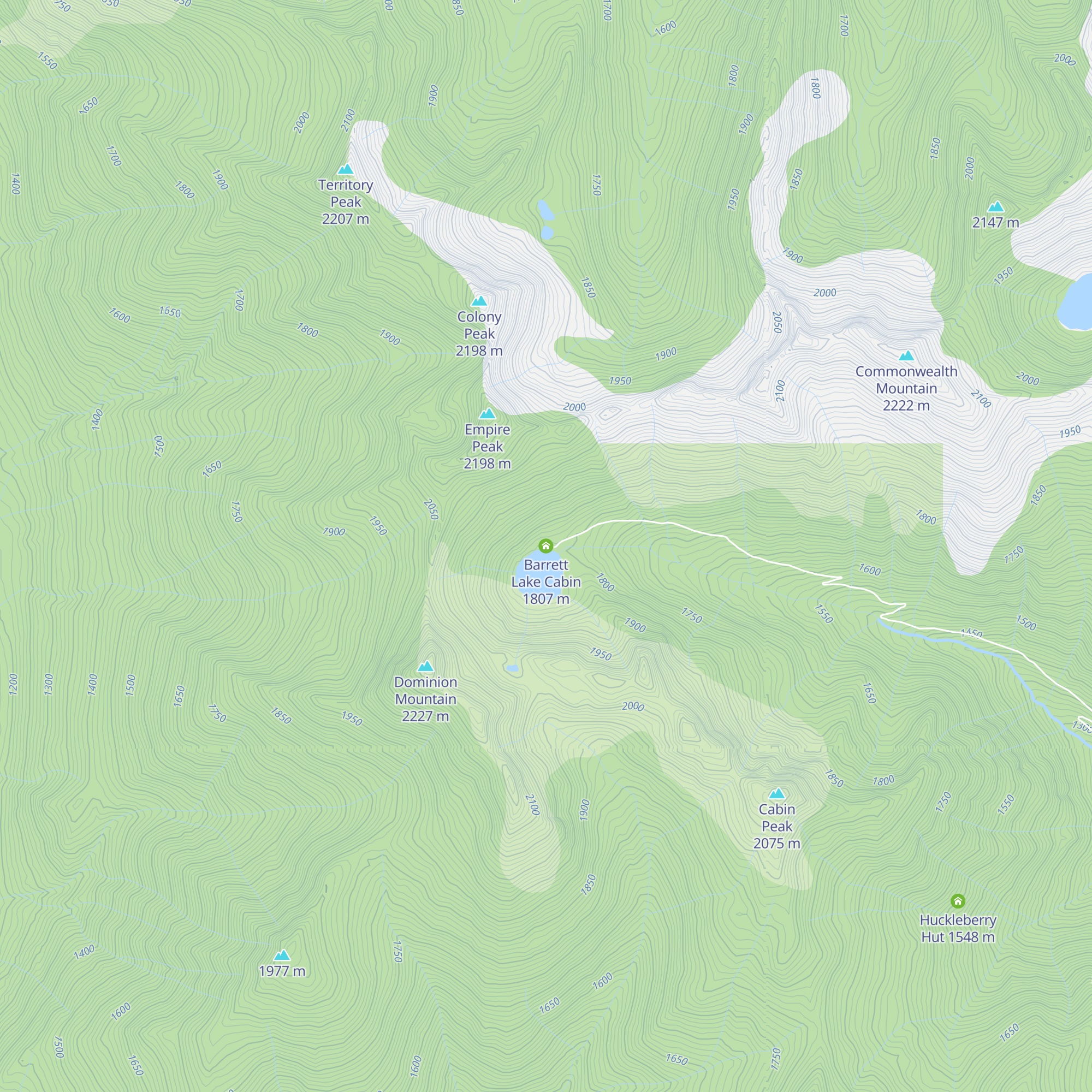 Barrett Lake Cabin map