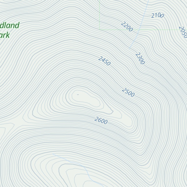 Map of Cheviot Mountain