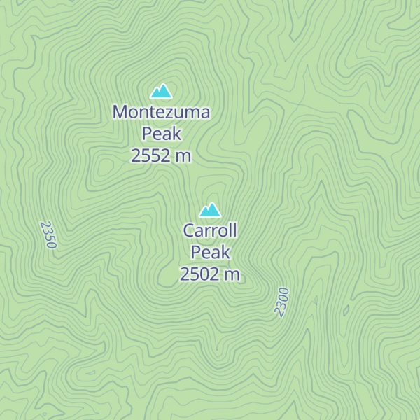 Map of Carroll Peak