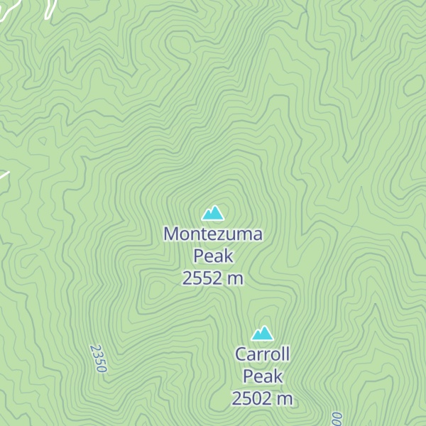Map of Montezuma Peak