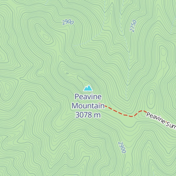 Map of Peavine Mountain