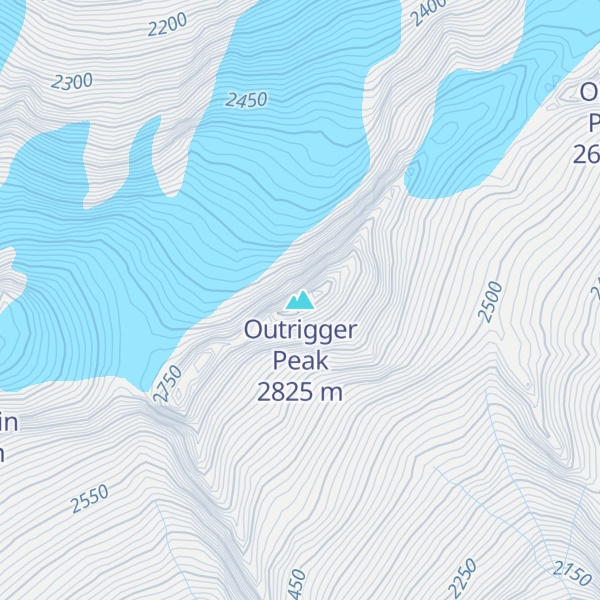 Map of Outrigger Peak