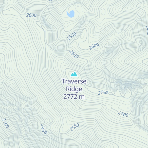 Map of Traverse Ridge