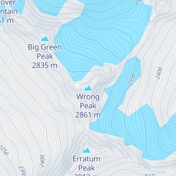 Map of Wrong Peak