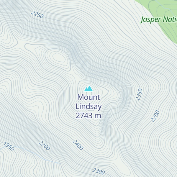 Map of Mount Lindsay