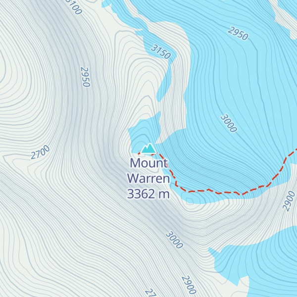 Map of Mount Warren