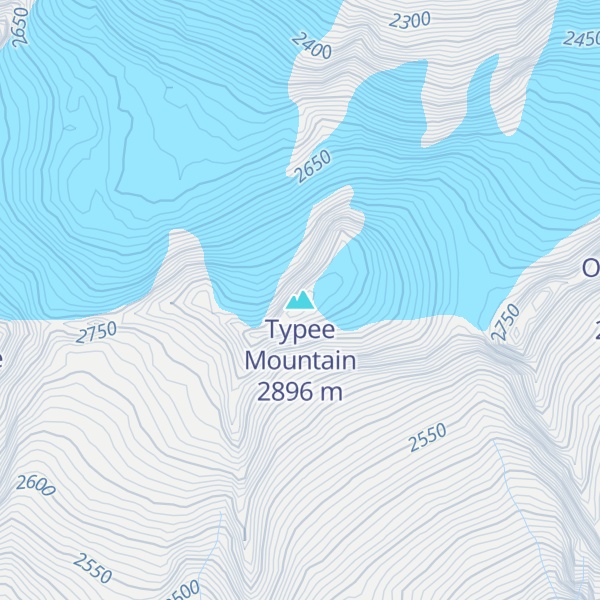 Map of Typee Mountain