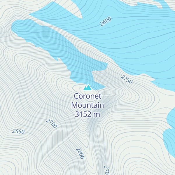 Map of Coronet Mountain