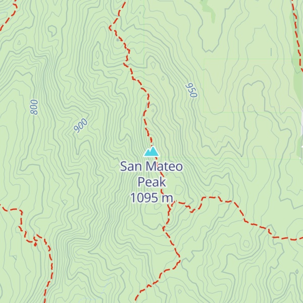 Map of San Mateo Peak