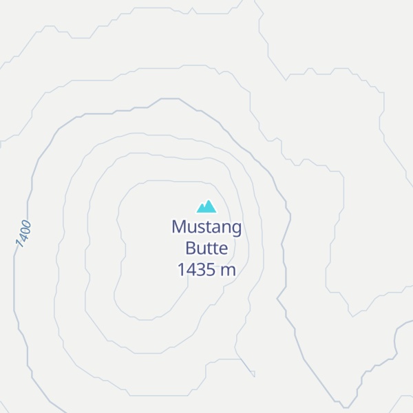 Map of Mustang Butte