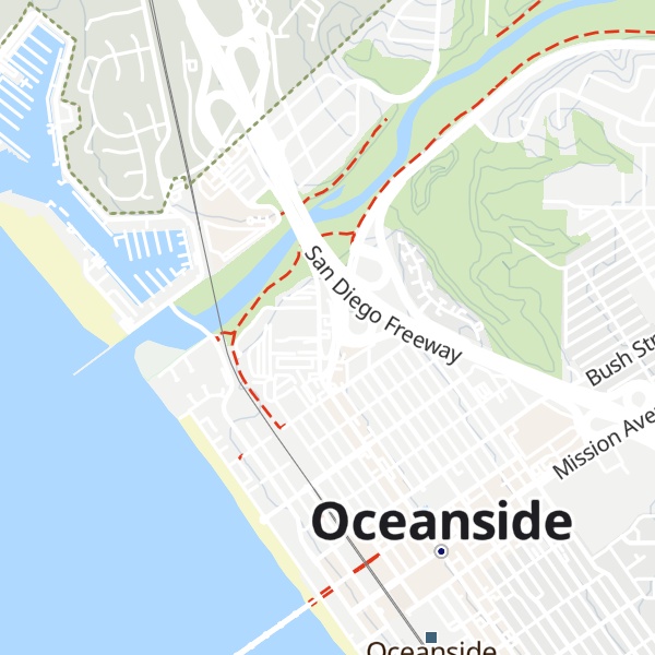 Map of Oceanside Chamber of Commerce and Visitor Information Center