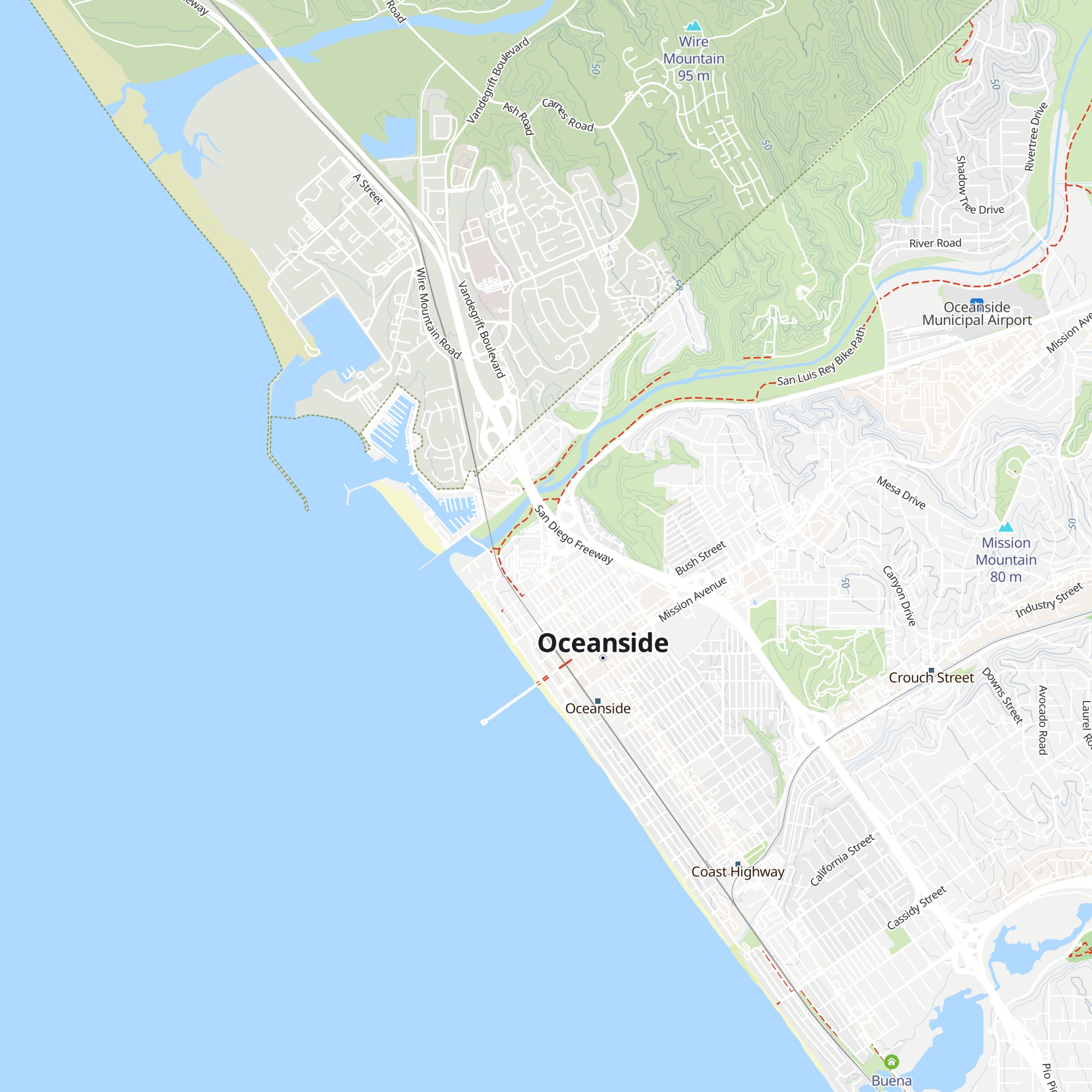 Oceanside Chamber of Commerce and Visitor Information Center map