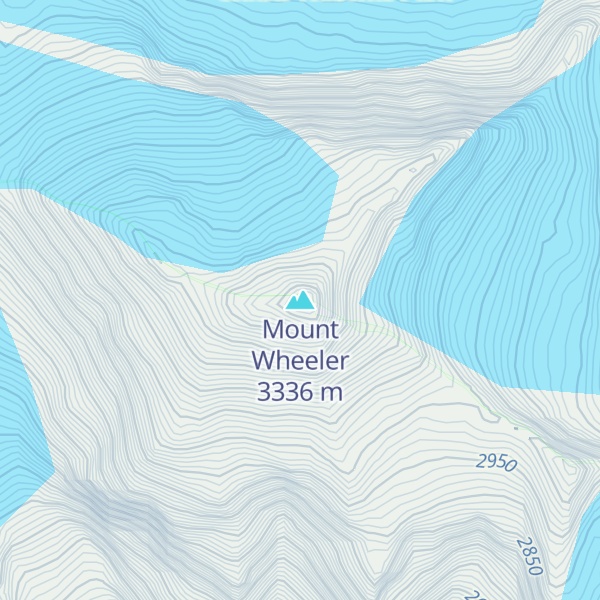 Map of Mount Wheeler