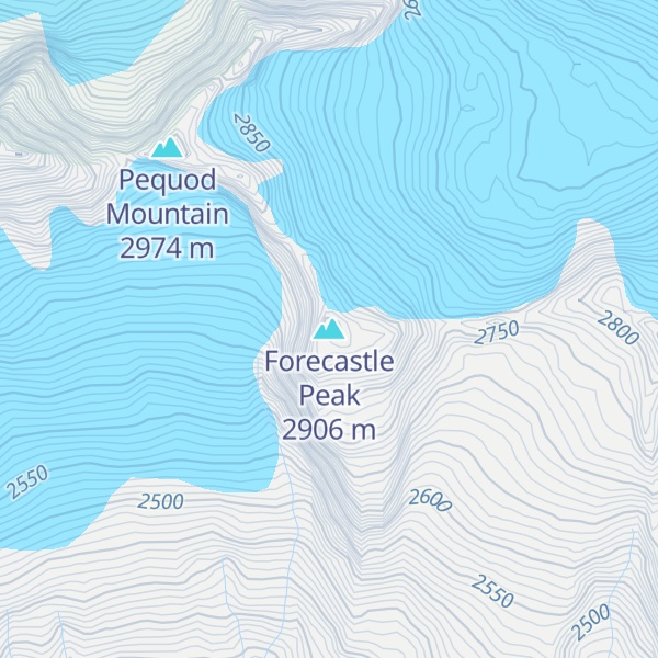 Map of Forecastle Peak