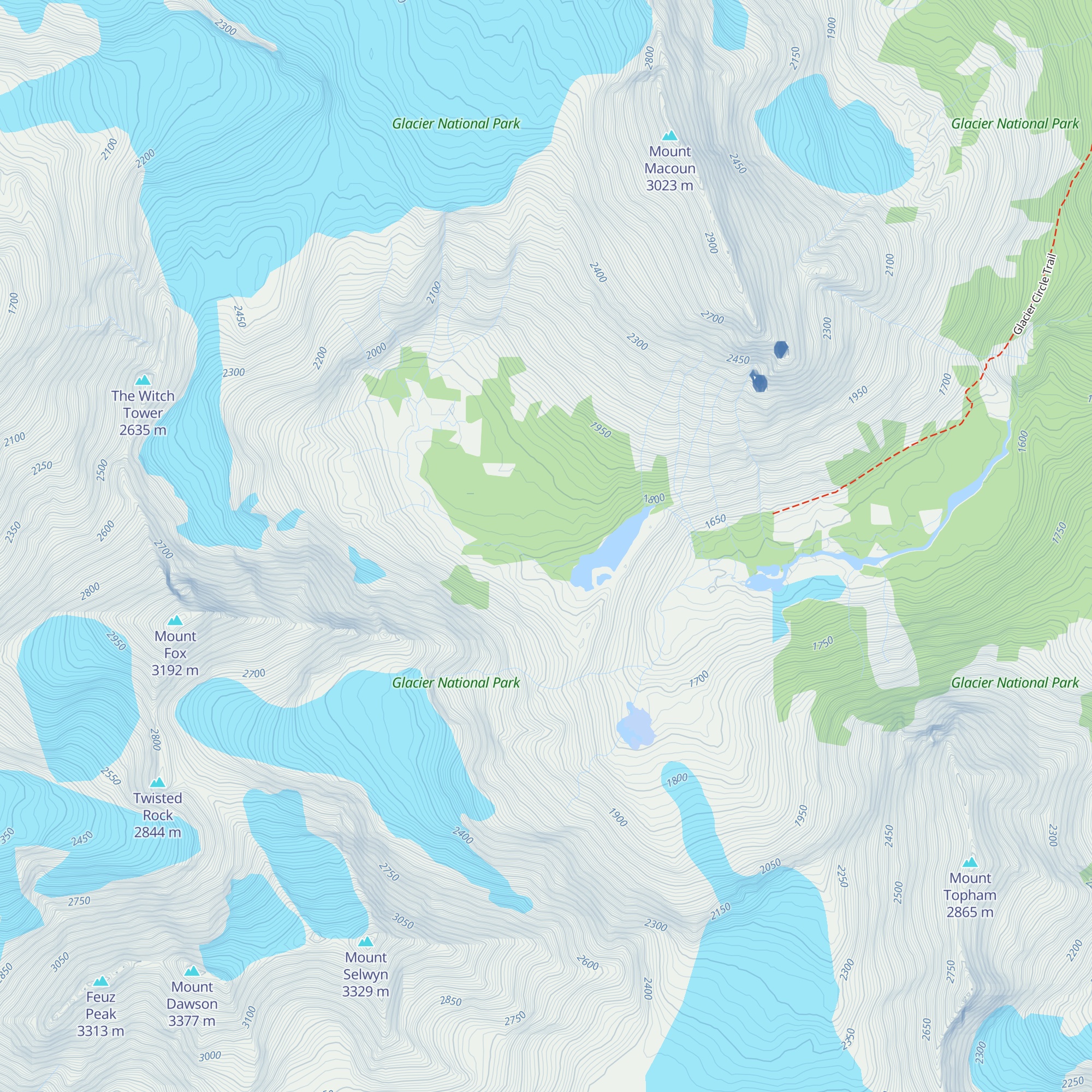 Glacier Circle Cabin map