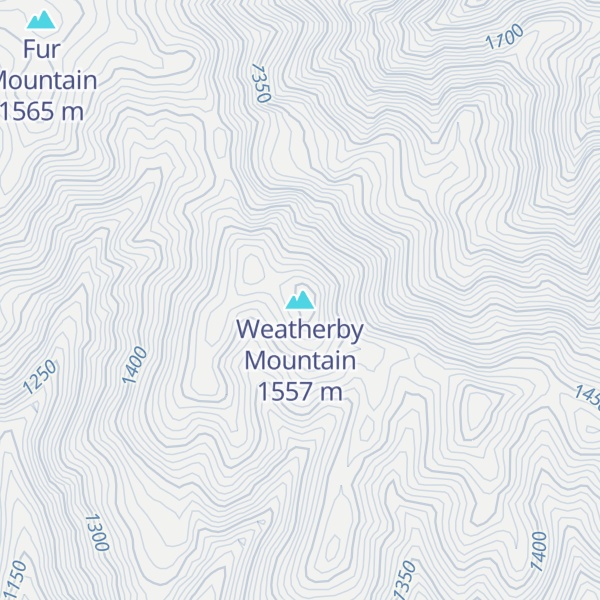 Map of Weatherby Mountain