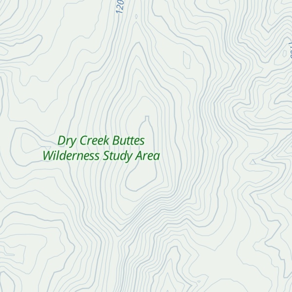 Map of Dry Creek Buttes