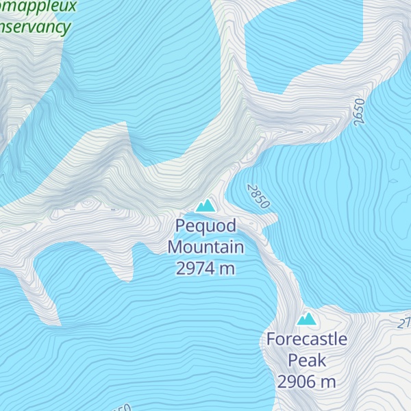 Map of Pequod Mountain