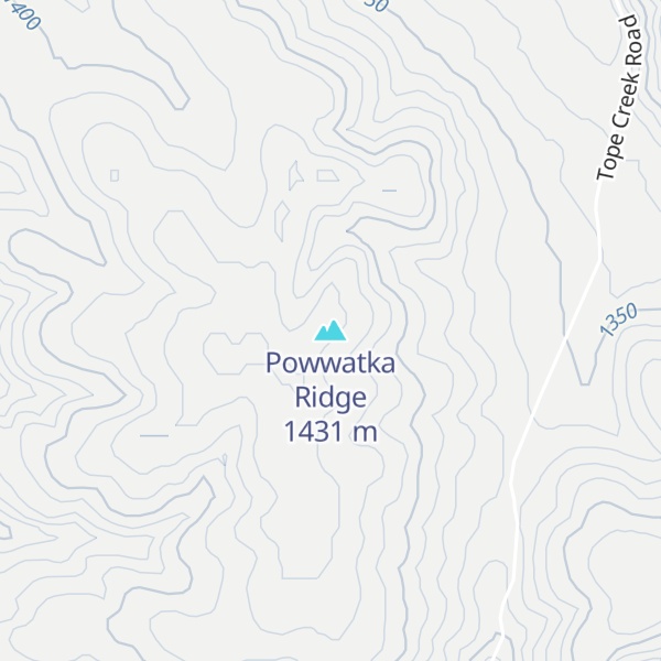 Map of Powwatka Ridge