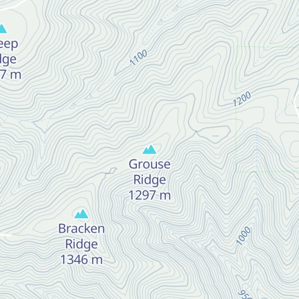 Map of Grouse Ridge