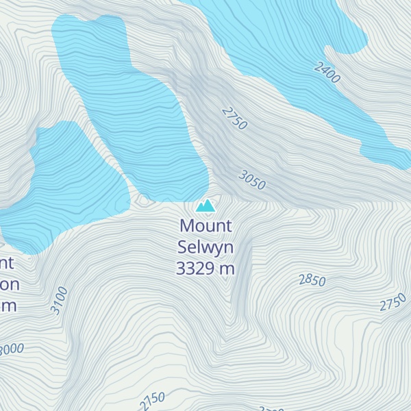 Map of Mount Selwyn