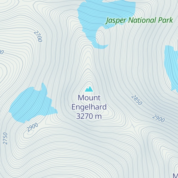 Map of Mount Engelhard