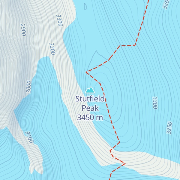 Map of Stutfield Peak