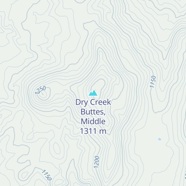 Map of Dry Creek Buttes, Middle