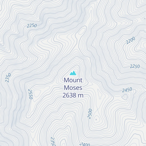 Map of Mount Moses
