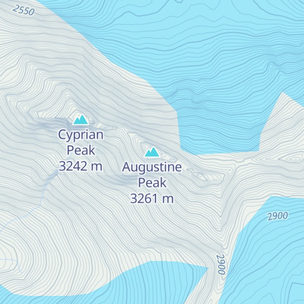 Map of Augustine Peak