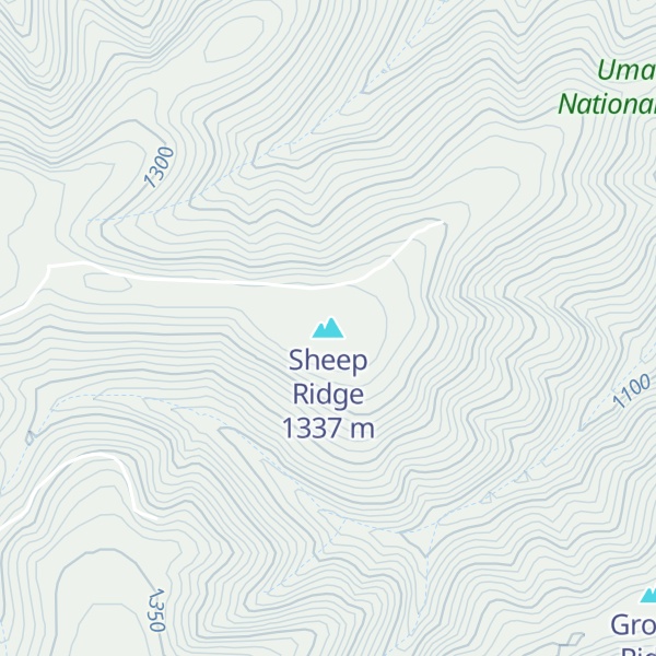 Map of Sheep Ridge