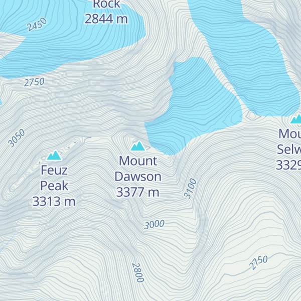 Map of Hasler Peak