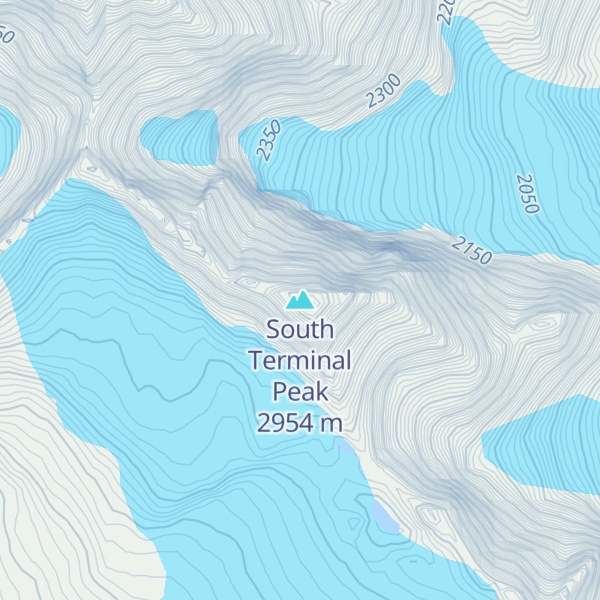 Map of South Terminal Peak